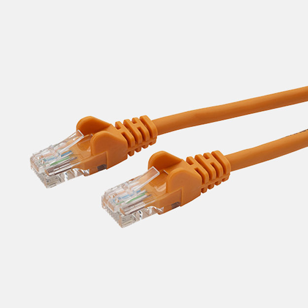 RJ45 CAT5e UTP Stranded Flush Moulded Network Cable 24AWG - Orange